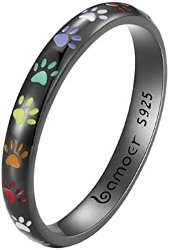 Paw Print Ring made of Sterling Silver