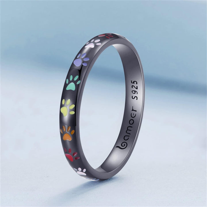 Paw Print Ring made of Sterling Silver