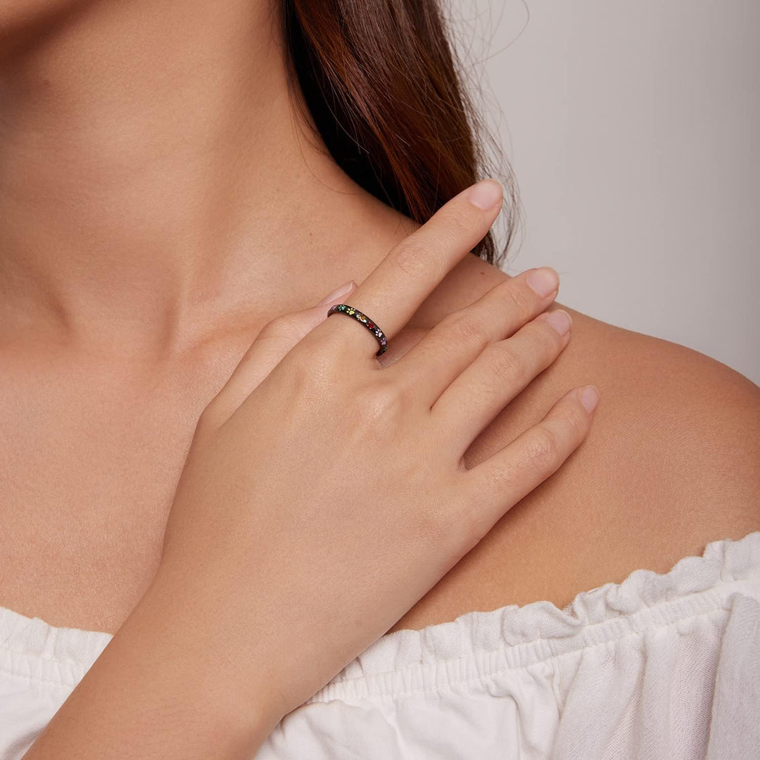 Paw Print Ring made of Sterling Silver