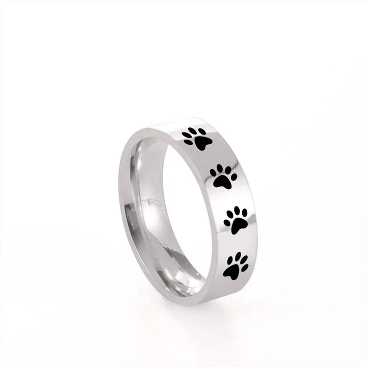 Paw Ring in Stainless Steel – Symbolic Jewelry for Animal Lovers