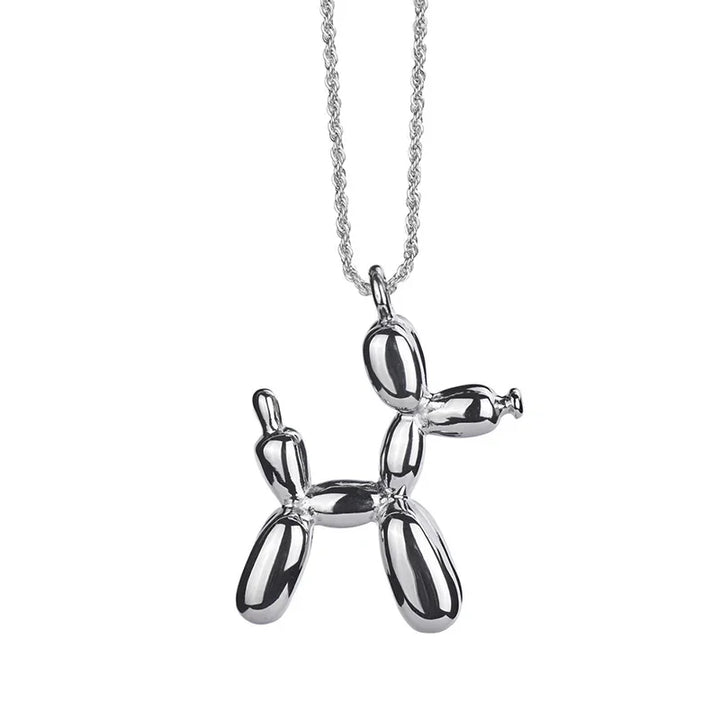 Balloon Dog Necklace – Playful Women's Necklace with Animal Pendant in Gold Look